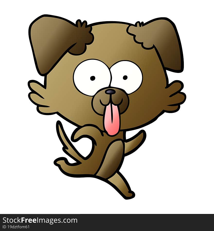 cartoon dog with tongue sticking out. cartoon dog with tongue sticking out