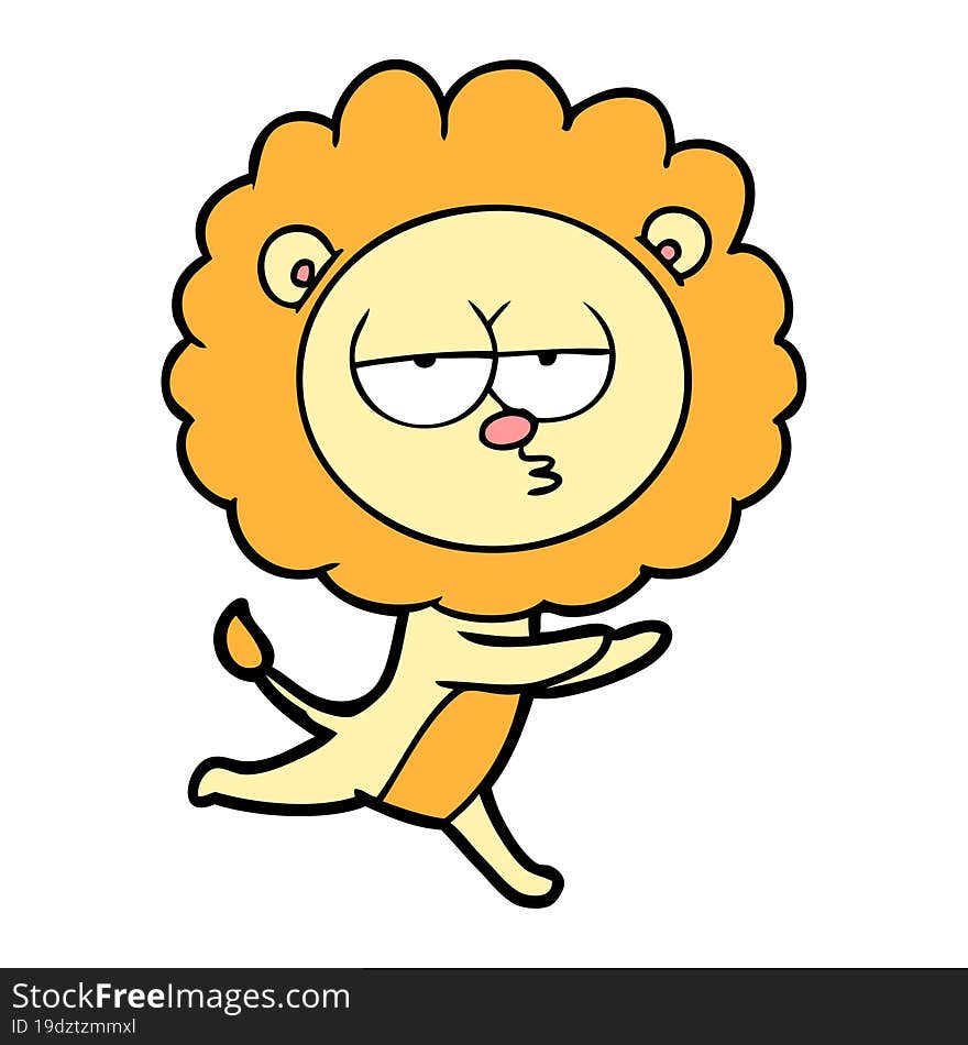 cartoon running lion. cartoon running lion