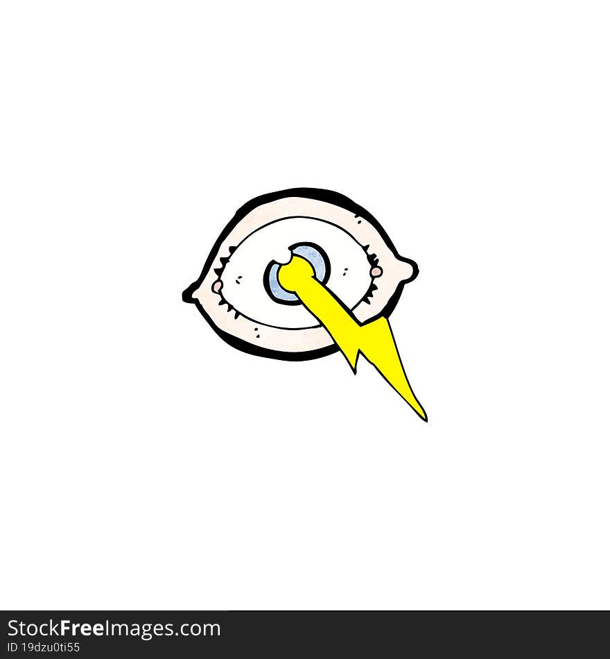 cartoon lightning strike eye