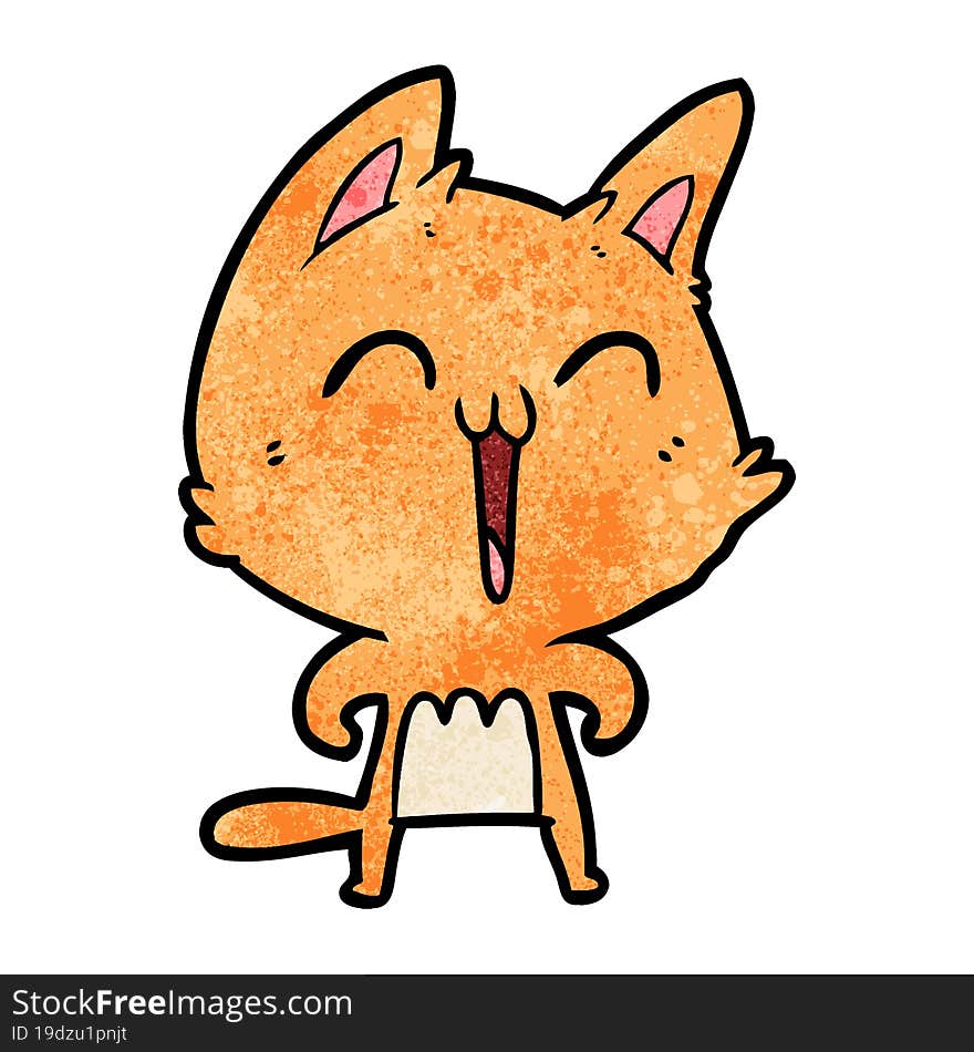 happy cartoon cat. happy cartoon cat