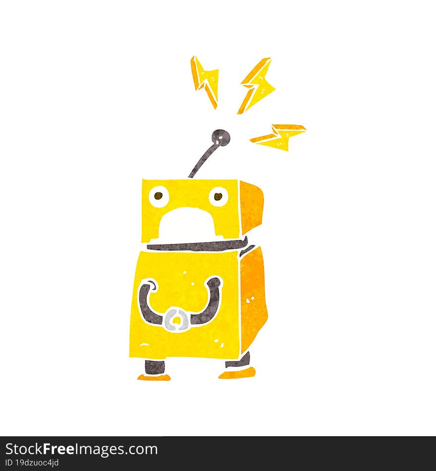 cartoon little robot