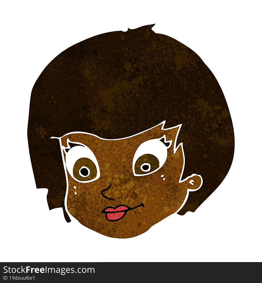 cartoon female face