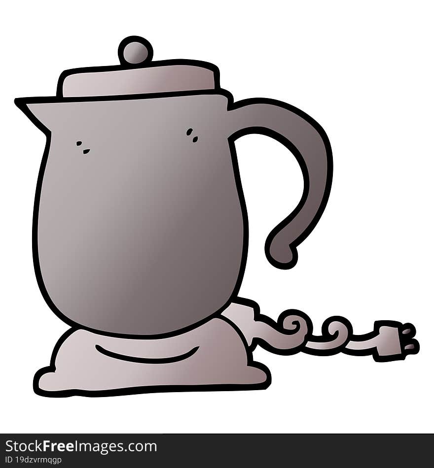 Vector Gradient Illustration Cartoon Kettle