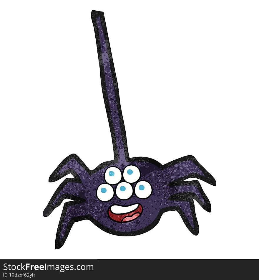 textured cartoon halloween spider