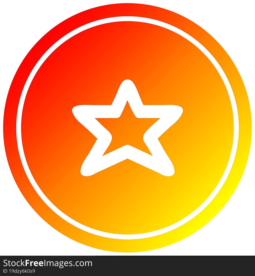 star shape circular in hot gradient spectrum