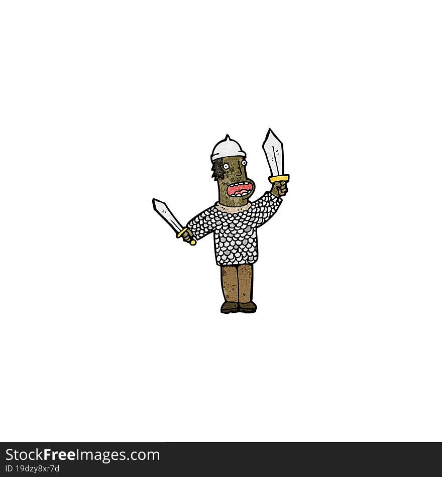 cartoon medieval soldier