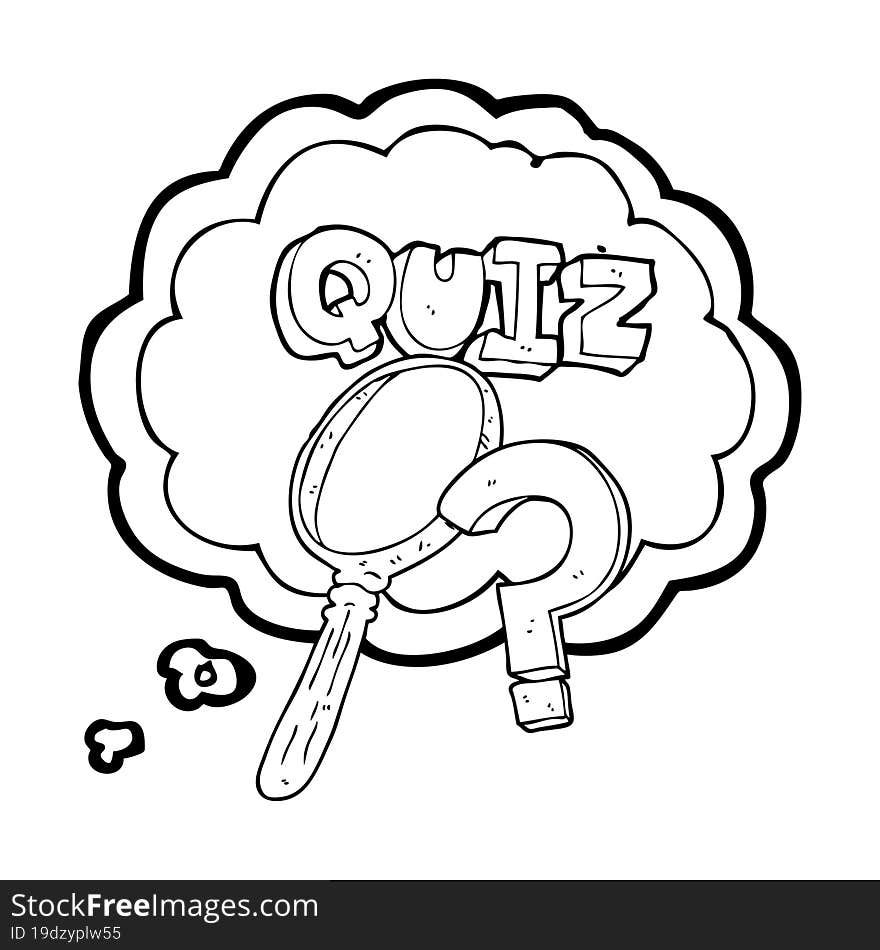 thought bubble cartoon quiz symbol