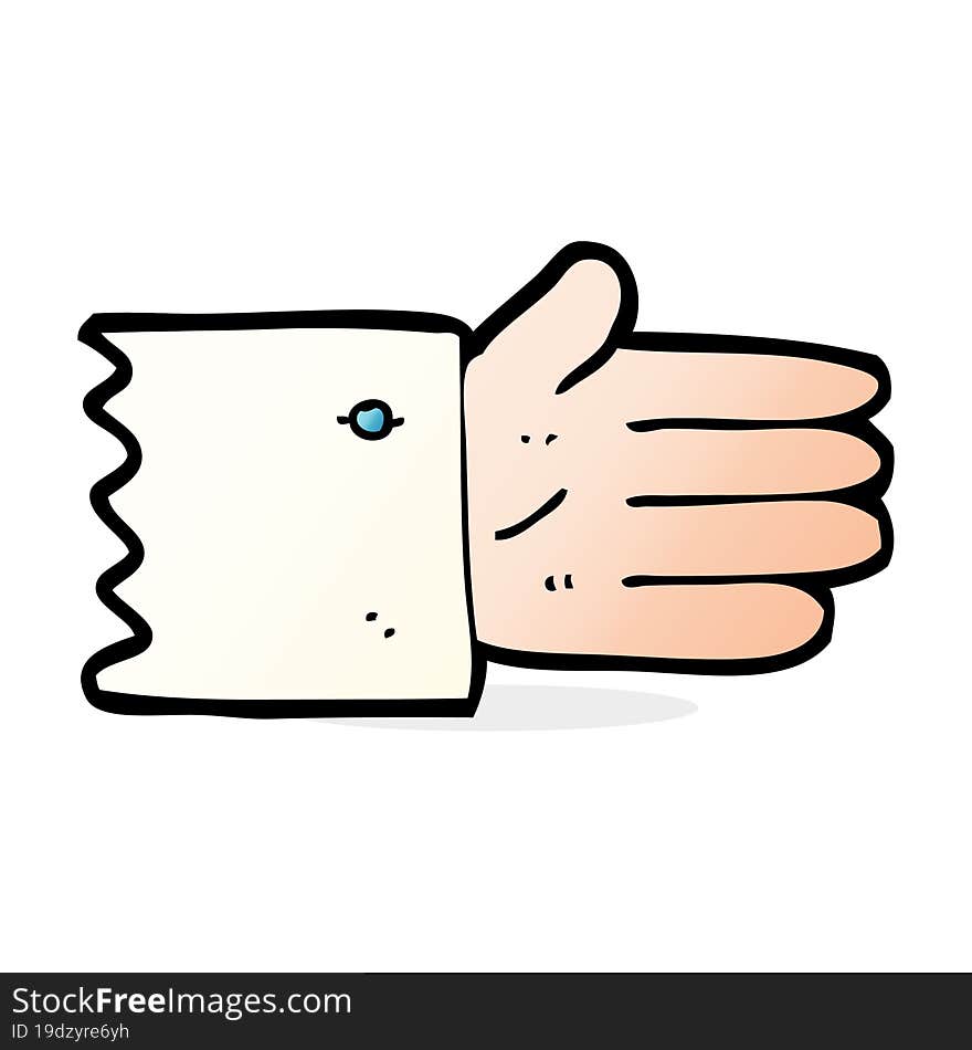 cartoon open hand symbol