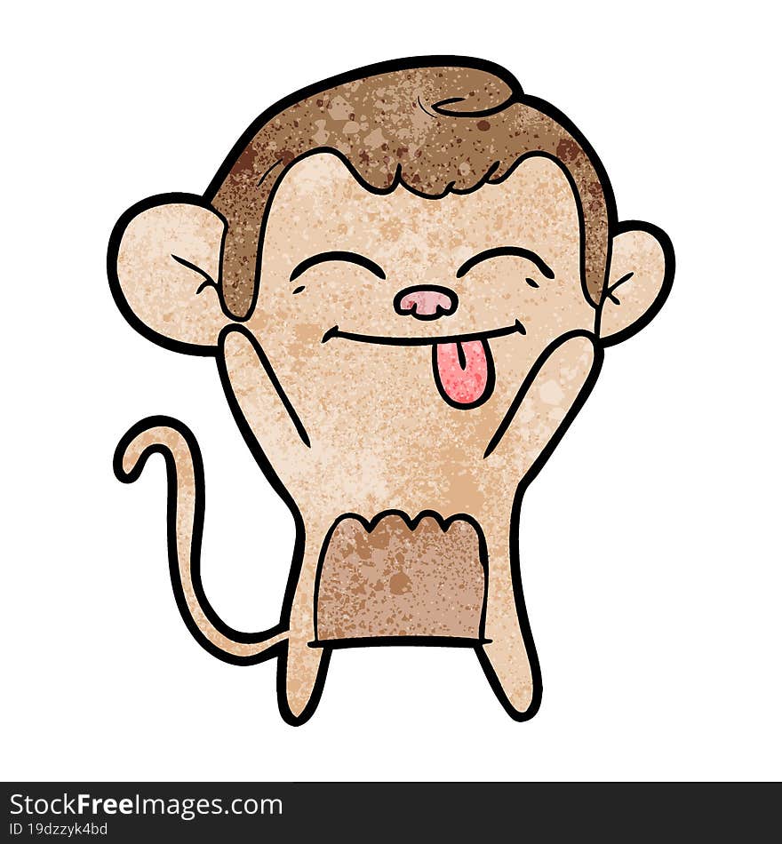 funny cartoon monkey. funny cartoon monkey