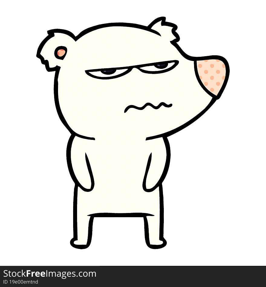 angry bear polar cartoon. angry bear polar cartoon