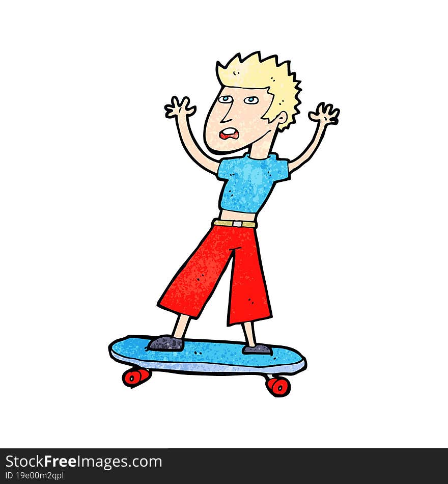 cartoon skater boy