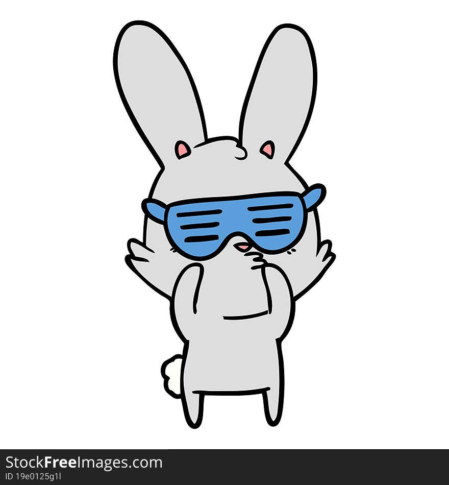 curious bunny cartoon. curious bunny cartoon