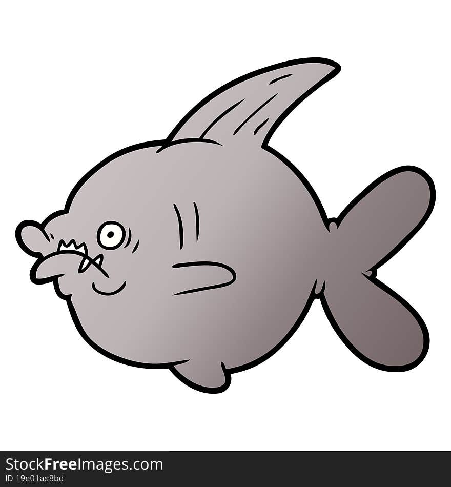 cartoon ugly fish. cartoon ugly fish