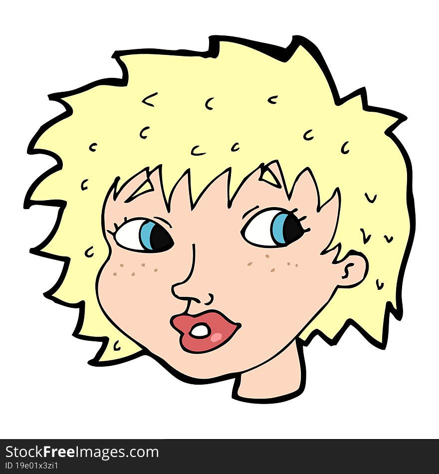 Cartoon Surprised Woman