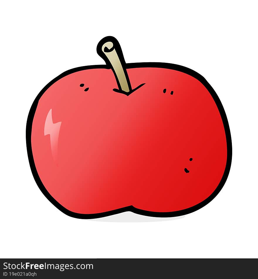 cartoon shiny apple