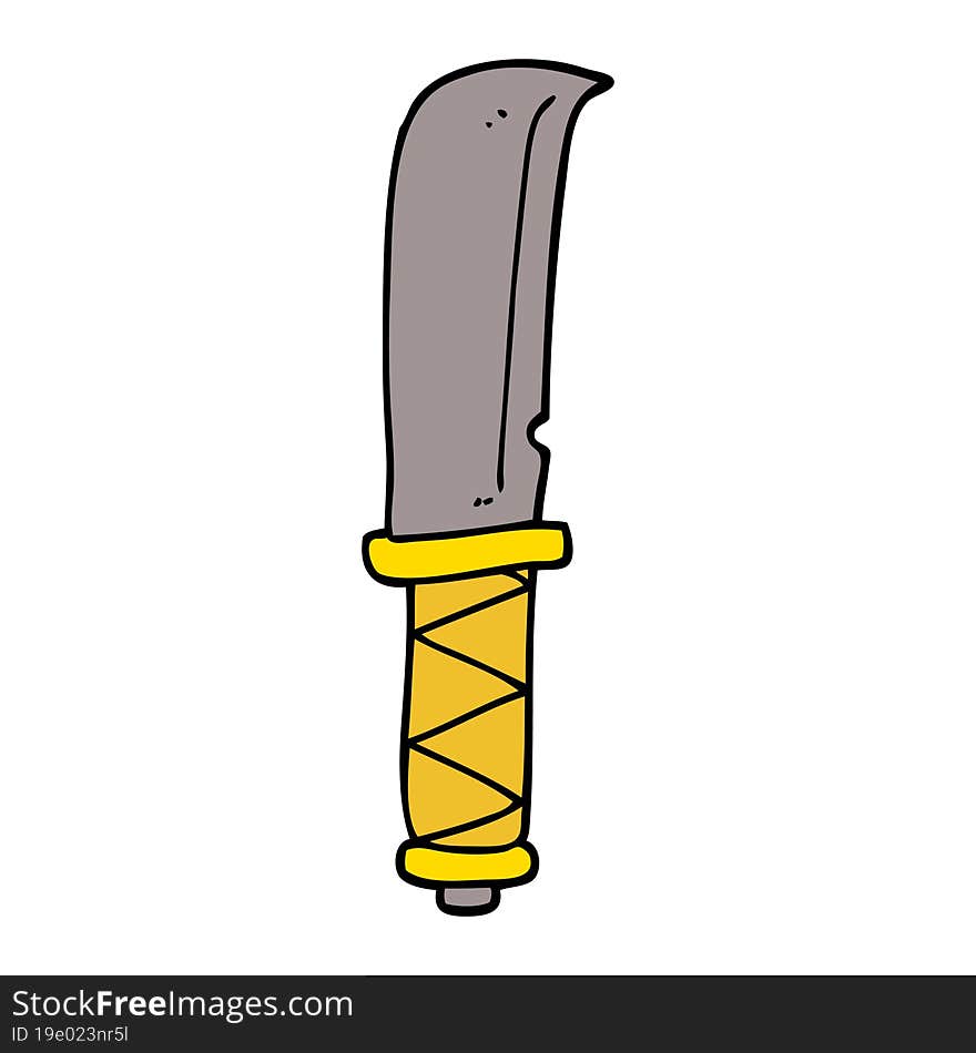 cartoon doodle viking knife