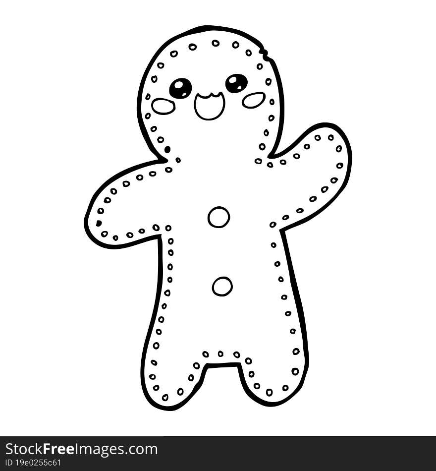 cartoon gingerbread man