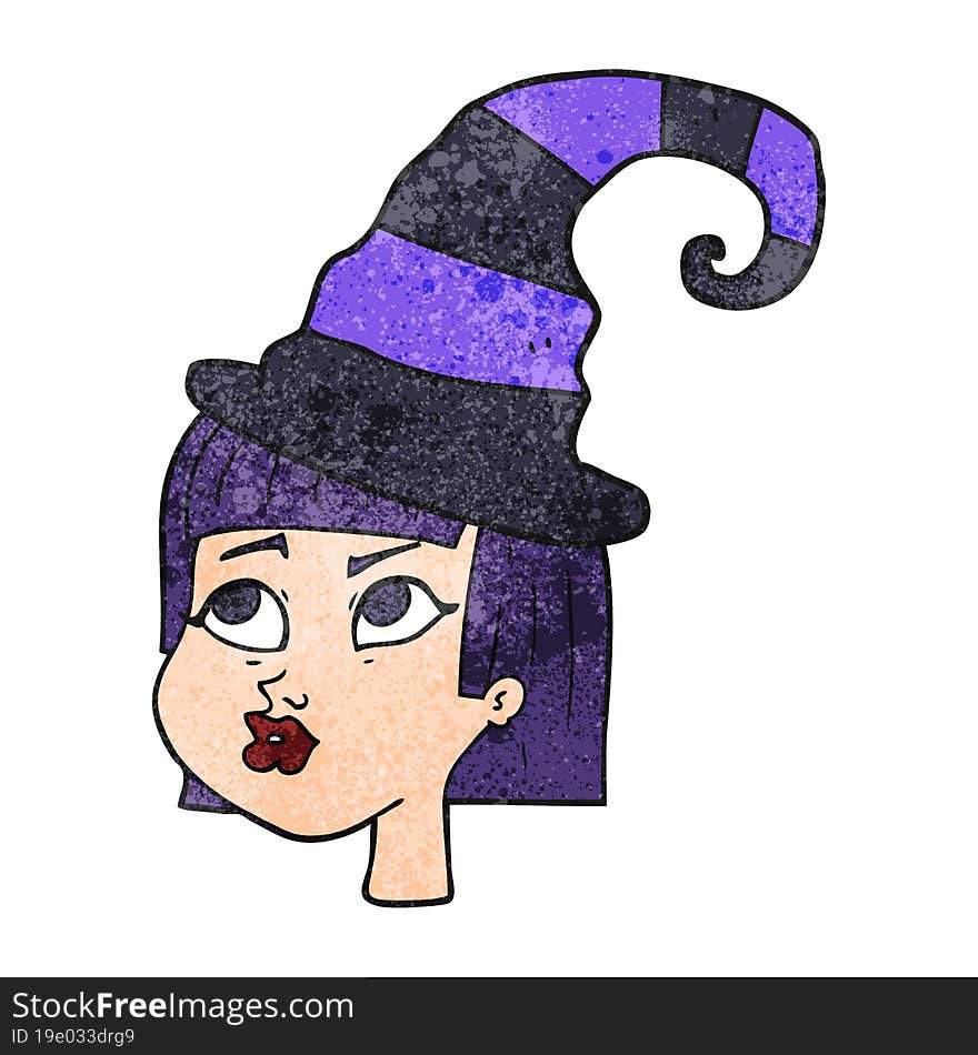 Textured Cartoon Witch