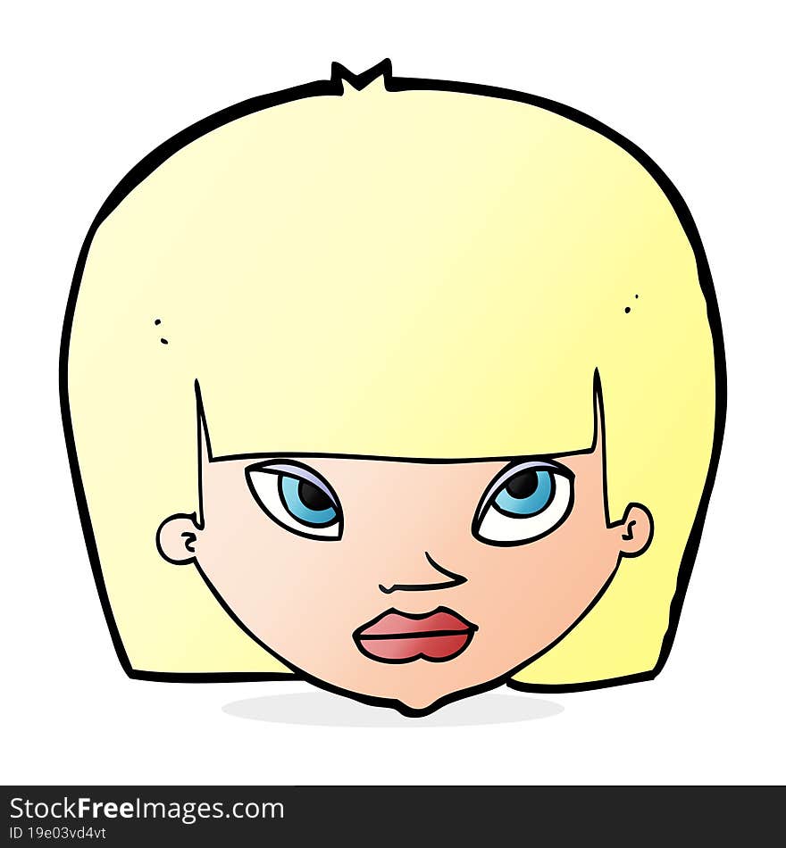 cartoon annoyed woman