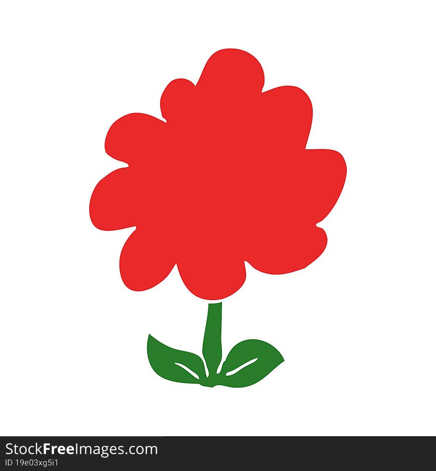 flat color style cartoon flower