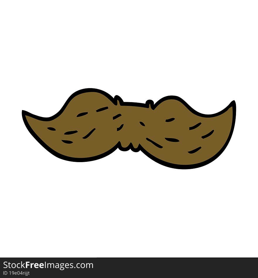 Cartoon Doodle Mans Mustache