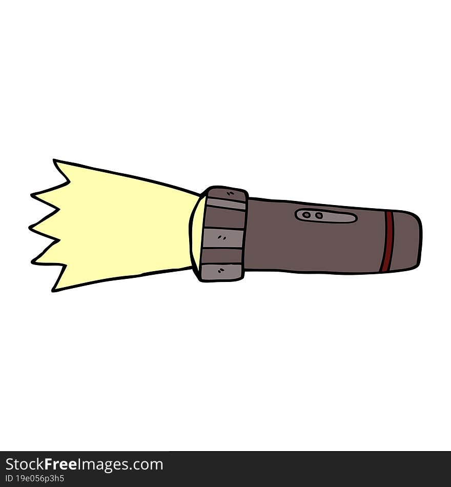 cartoon doodle torch