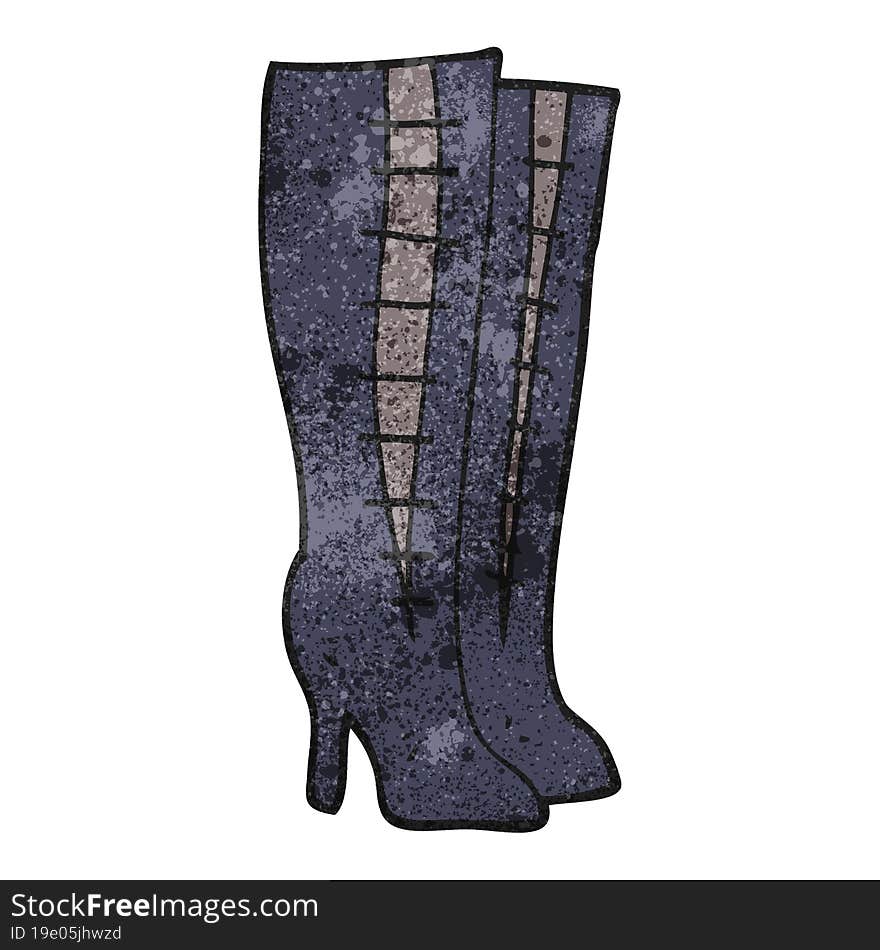 Textured Cartoon High Boots