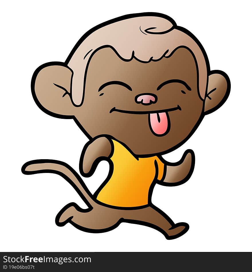 funny cartoon monkey. funny cartoon monkey