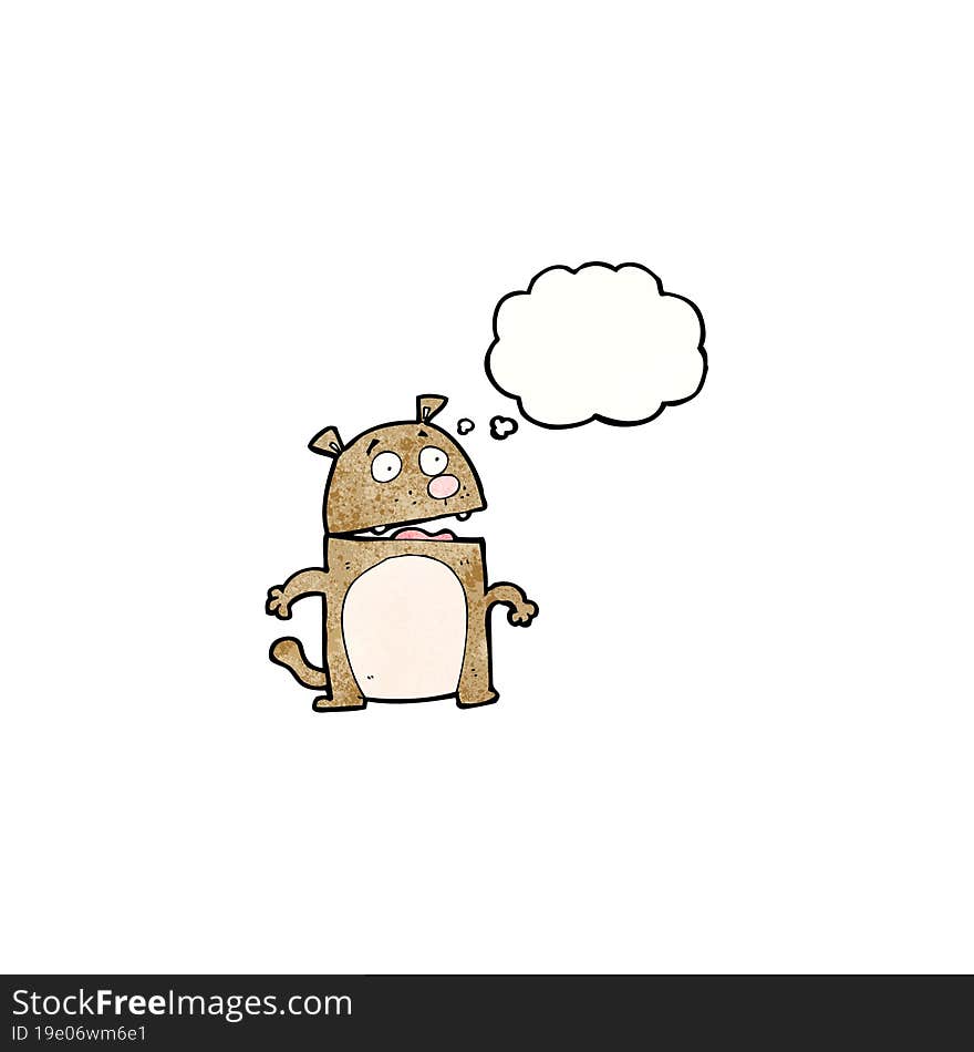 Cartoon Bear With Thought Bubble