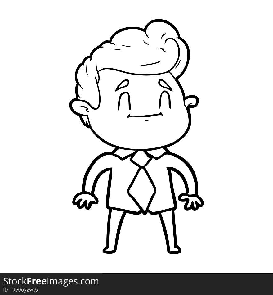 happy cartoon man in office clothes. happy cartoon man in office clothes