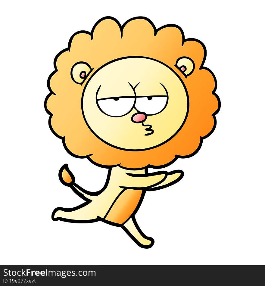 cartoon running lion. cartoon running lion