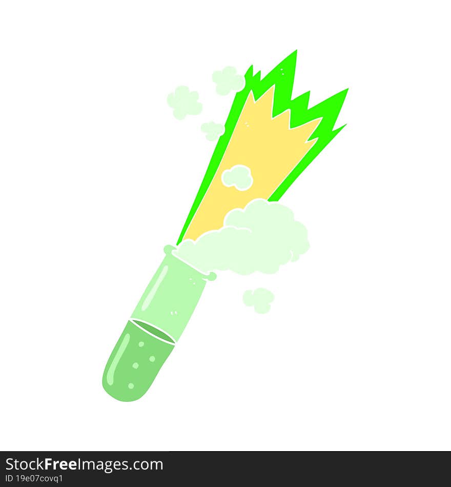 Flat Color Illustration Of A Cartoon Science Test Tube