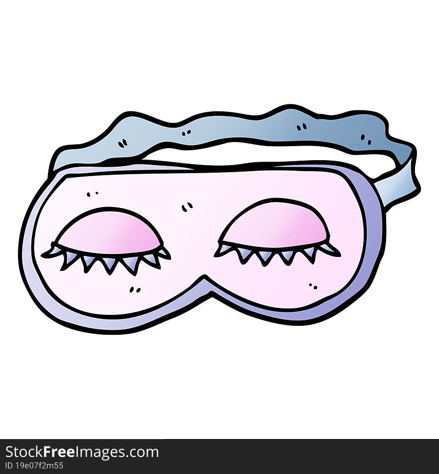 vector gradient illustration cartoon sleeping mask