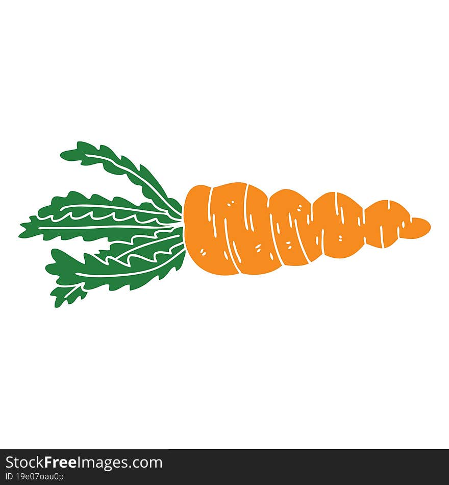 quirky hand drawn cartoon carrot