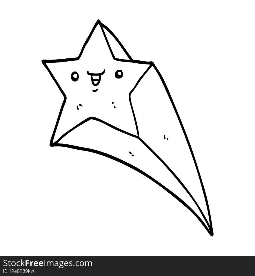 cartoon shooting star