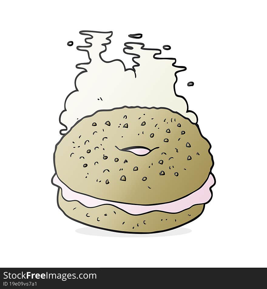 cartoon bagel