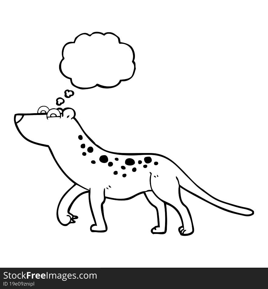 thought bubble cartoon leopard