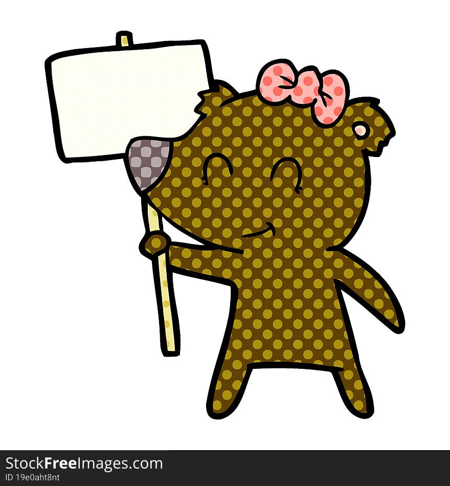 female bear cartoon. female bear cartoon