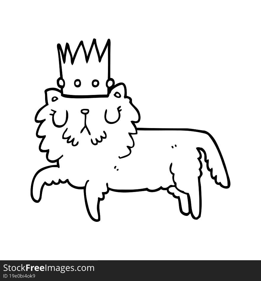 cartoon cat wearing crown