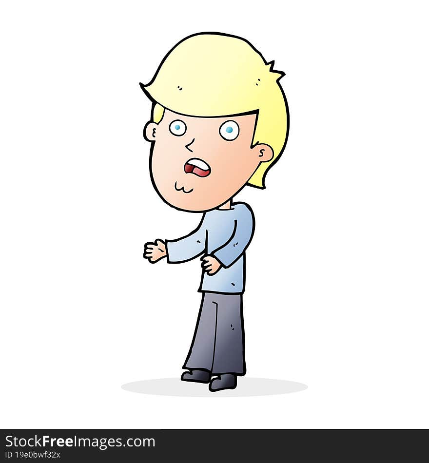 Cartoon Shocked Man