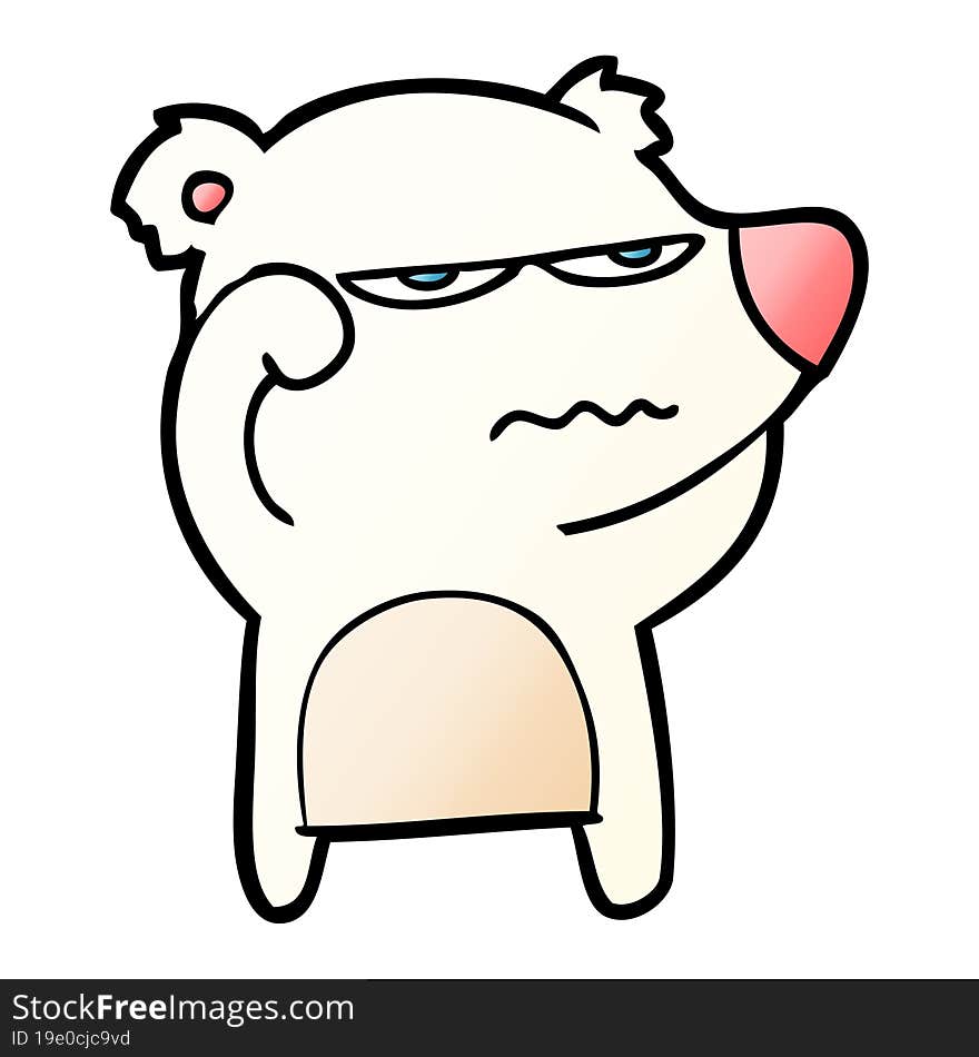 angry bear polar cartoon. angry bear polar cartoon