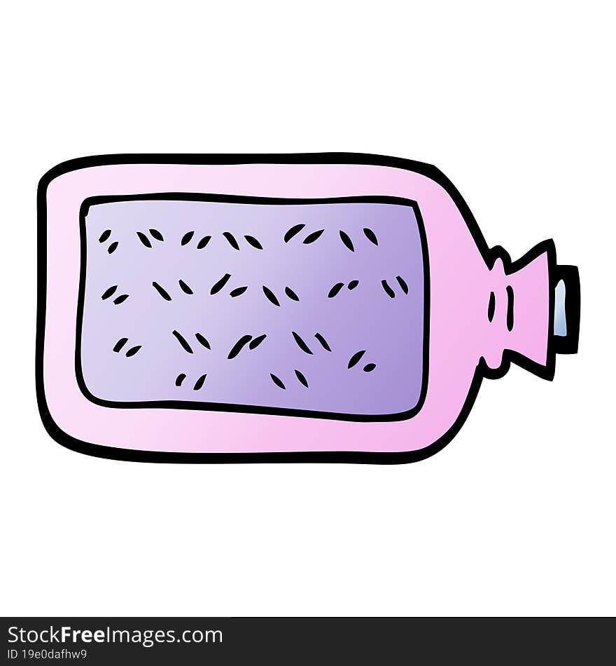 vector gradient illustration cartoon hot water bottle