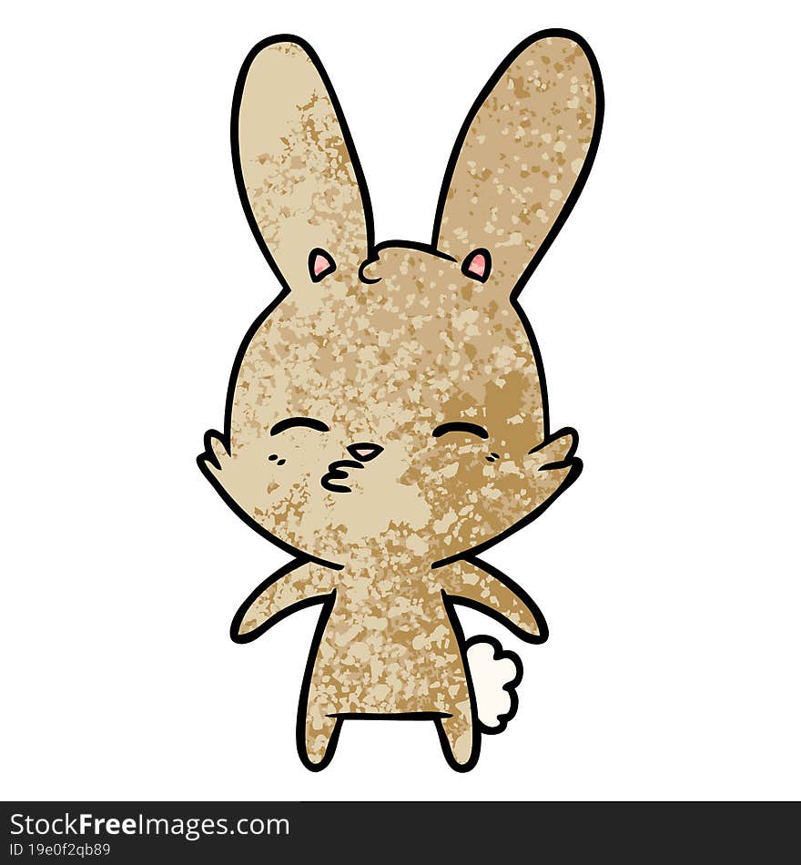 curious bunny cartoon. curious bunny cartoon