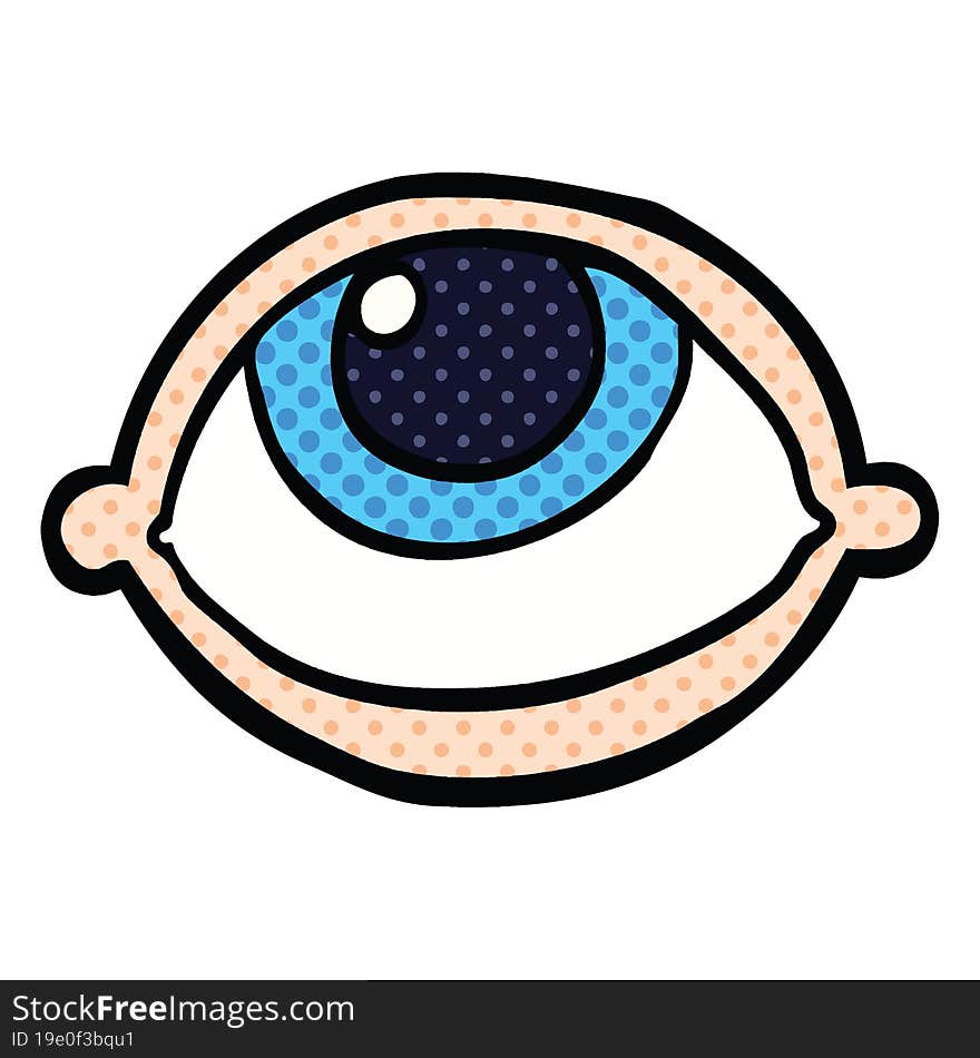 Comic Book Style Cartoon All Seeing Eye