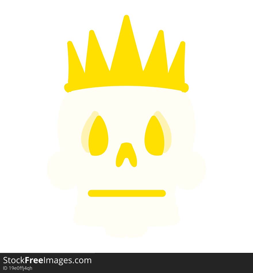 spooky skull wearing crown