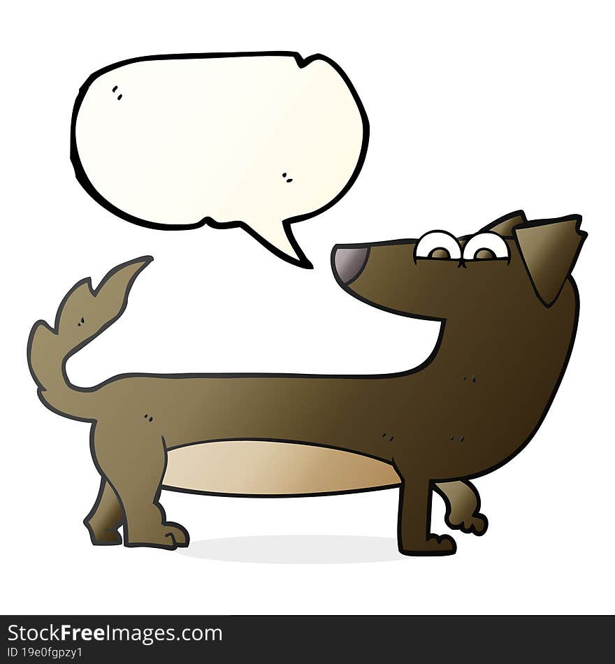 Speech Bubble Cartoon Dog