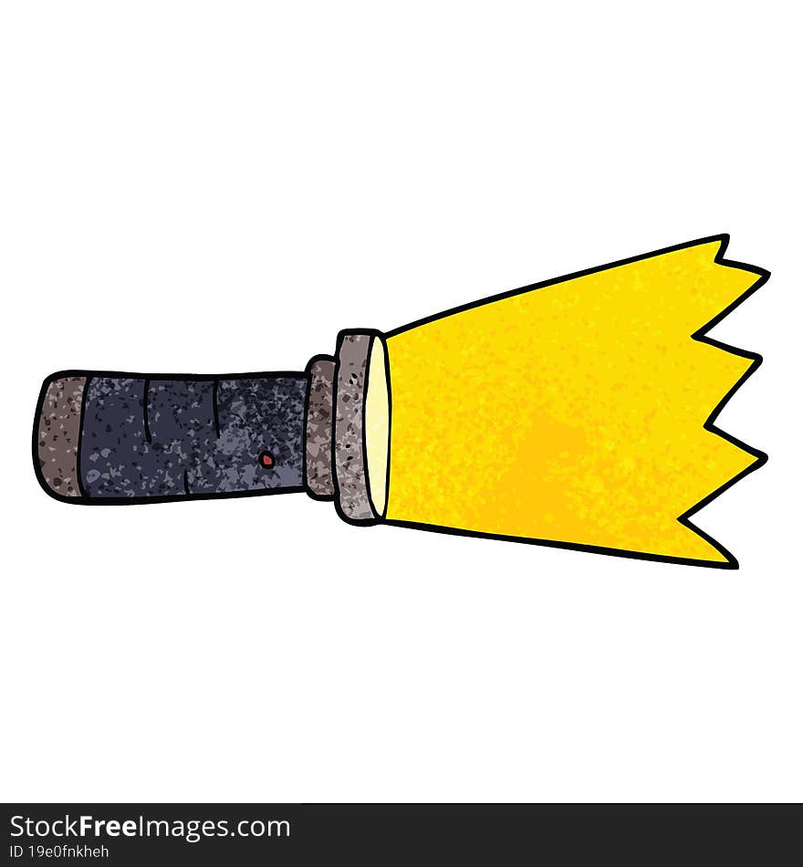 cartoon doodle lit torch