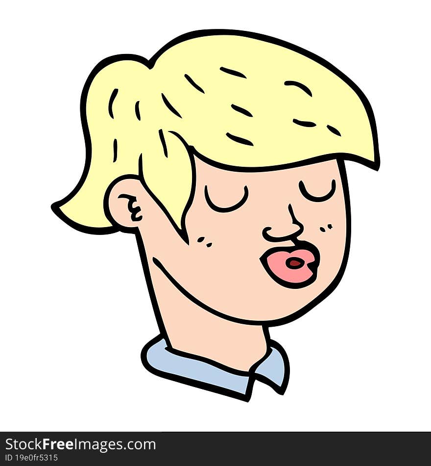 Cartoon Doodle Of Boys Face