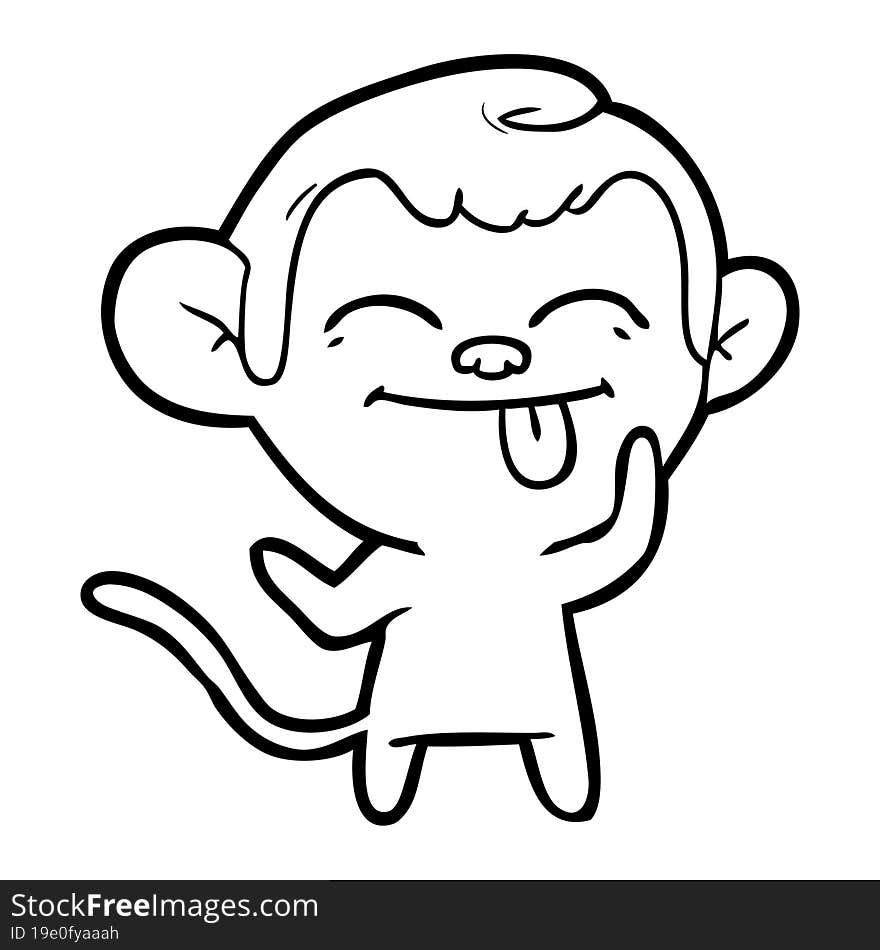 funny cartoon monkey. funny cartoon monkey