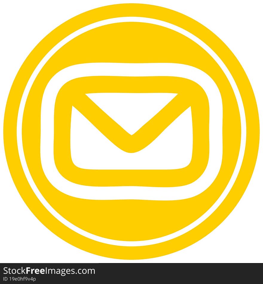 Envelope Letter Circular Icon